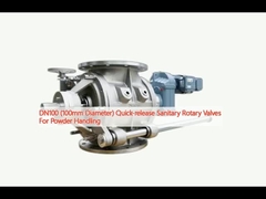 DN100 (100mm Diameter) Quick-release Sanitary Rotary Valves For Powder Handling